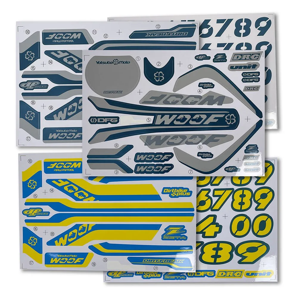 Yotsuba Moto Wau-aufkleber-set, Multi, One Size Yotsuba Moto Wau-aufkleber-set, Multi, One Size