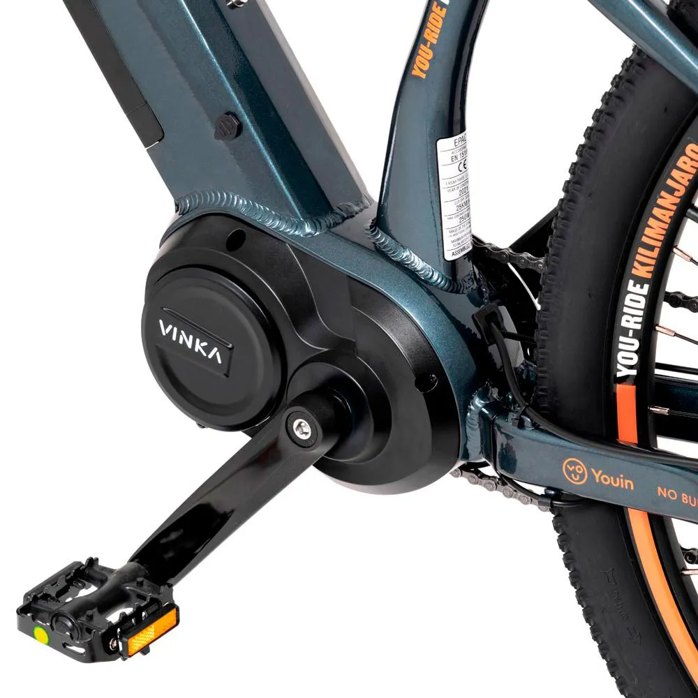 Youin Kilimanjaro 29´´ Elektrische Mountainbike, Black / orange, M, 540Wh Youin Kilimanjaro 29´´ Elektrische Mountainbike, Black / orange, M, 540Wh