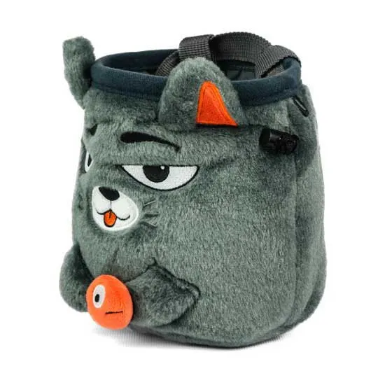 YY Vertical Grey Cat Chalkbag, One size YY Vertical Grey Cat Chalkbag, One size