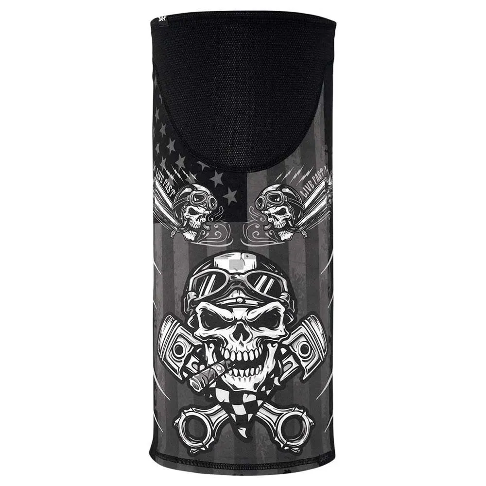 Zan Headgear Motley Tube® Sportflex® Windproof Biker Skull Nackenwärmer, Black / white Zan Headgear Motley Tube® Sportflex® Windproof Biker Skull Nackenwärmer, Black / white