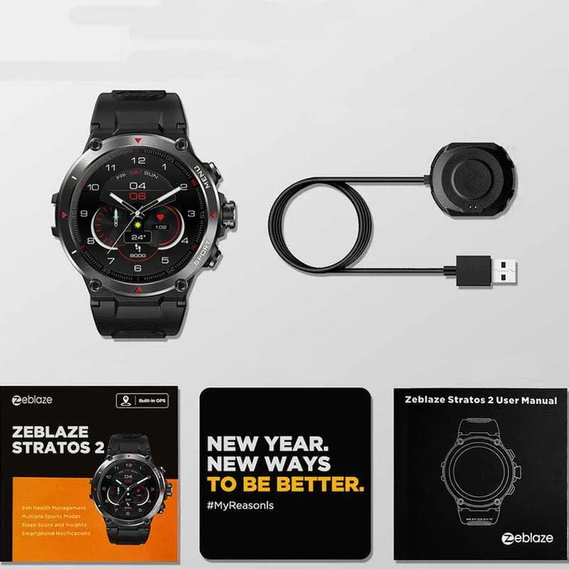 Zebla Stratos 2 Gps Smartwatch, Black Zebla Stratos 2 Gps Smartwatch, Black