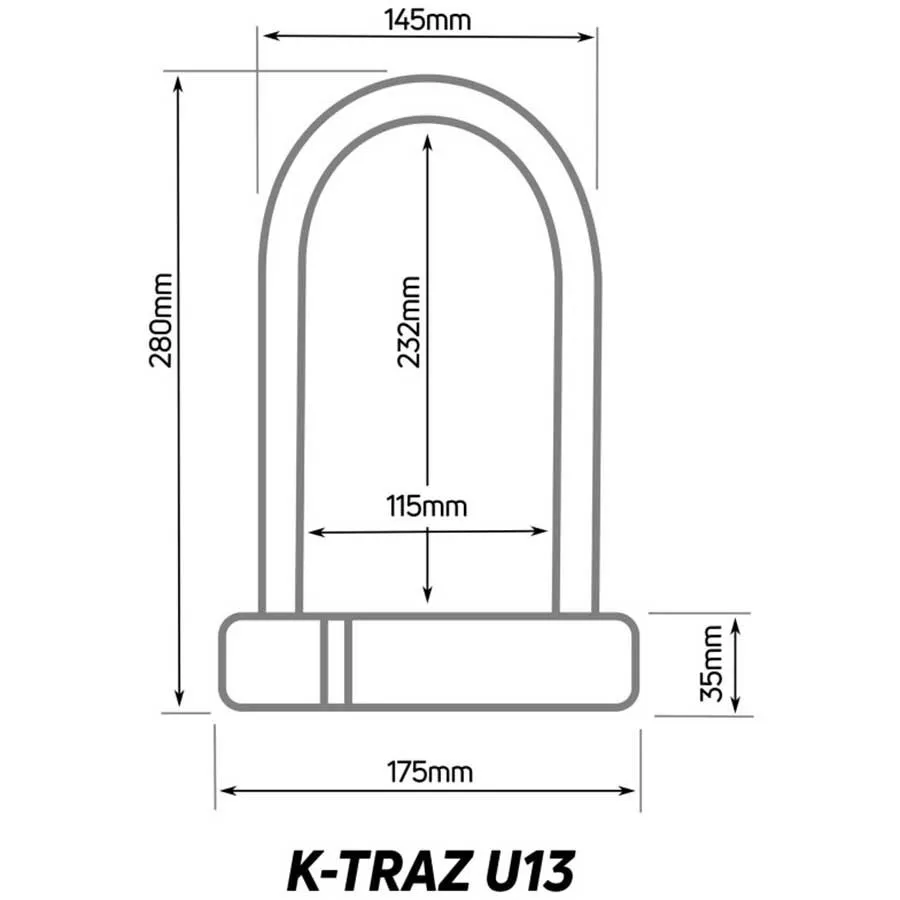 Zéfal 13 Mm Bügelschloss, Black, 11.5 x 292mm Zéfal 13 Mm Bügelschloss, Black, 11.5 x 292mm