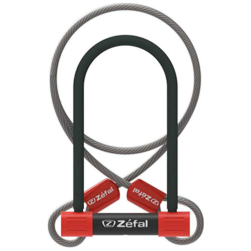 Zéfal K-traz U13 Bügelschloss, Black / red, 230 x 115 x 13mm / 10 x 1200mm