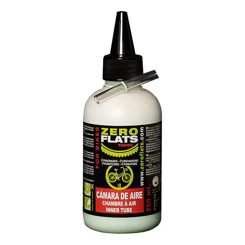Zeroflats Pannenschutzversiegelungsflüssigkeit speziell für die Kammer Teknik Unisex, weiß 1, 250ml Zeroflats Pannenschutzversiegelungsflüssigkeit speziell für die Kammer Teknik Unisex, weiß 1, 250ml
