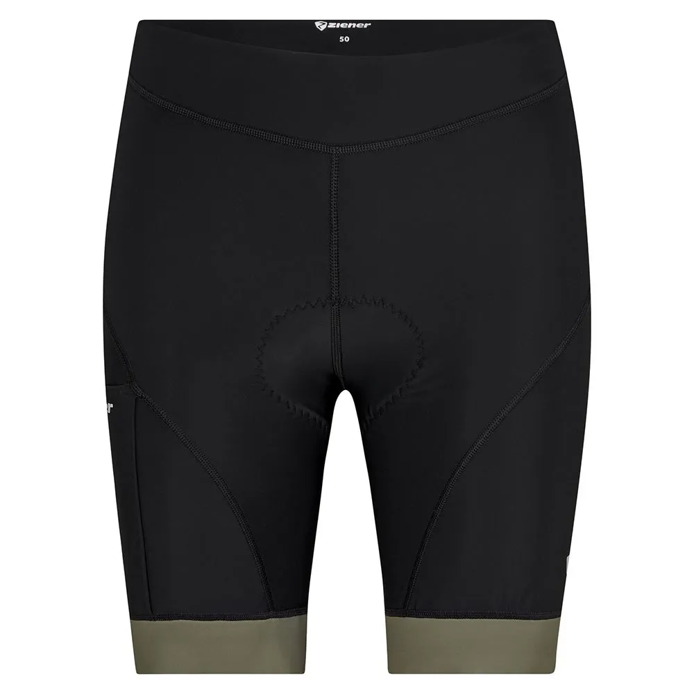 Ziener Nenik X-gel Radhose, Black / leaf green