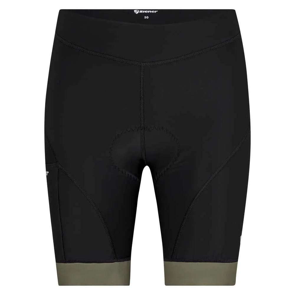 Ziener Nenik X-gel Radhose, Black / leaf green