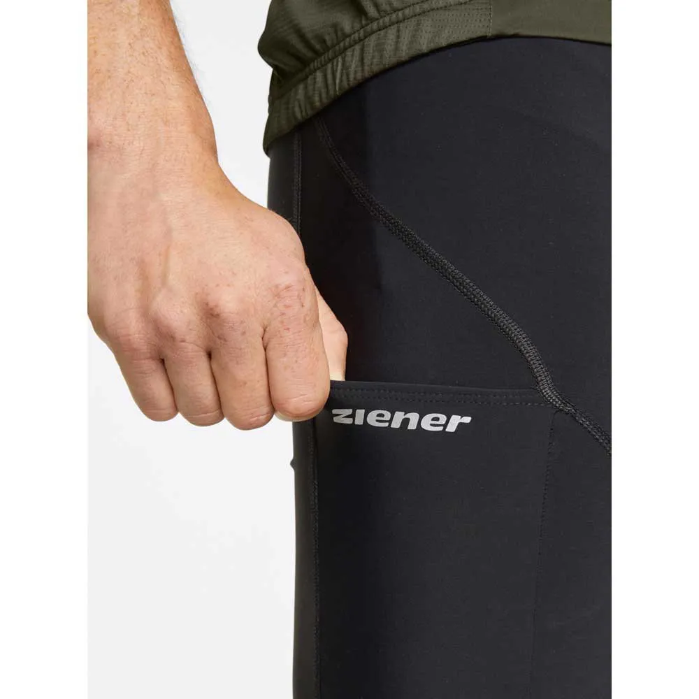 Ziener Nenik X-gel Radhose, Black / leaf green