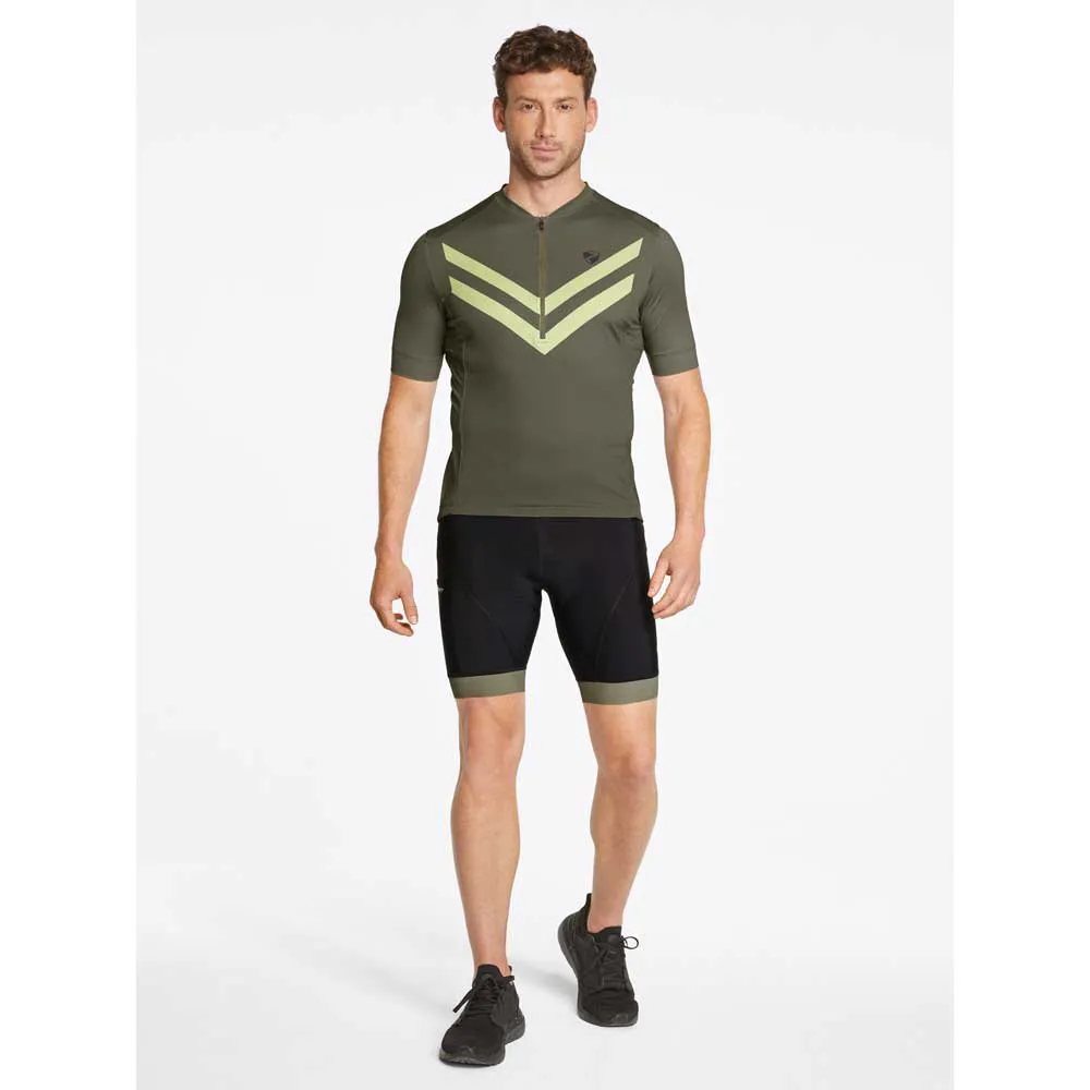 Ziener Nenik X-gel Radhose, Black / leaf green