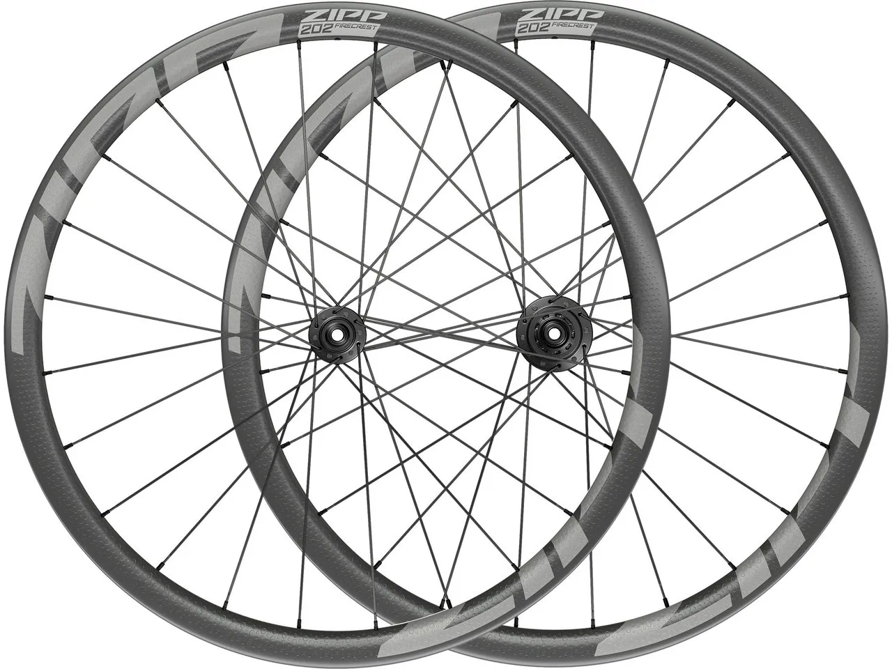 ZIPP 202 Firecrest® Carbon Tubeless Disc Center Lock Laufradsatz, Schwarz, 28" Satz (VR 12 x 100 + HR 12 x 142) SRAM XDR ZIPP 202 Firecrest® Carbon Tubeless Disc Center Lock Laufradsatz, Schwarz, 28" Satz (VR 12 x 100 + HR 12 x 142) SRAM XDR