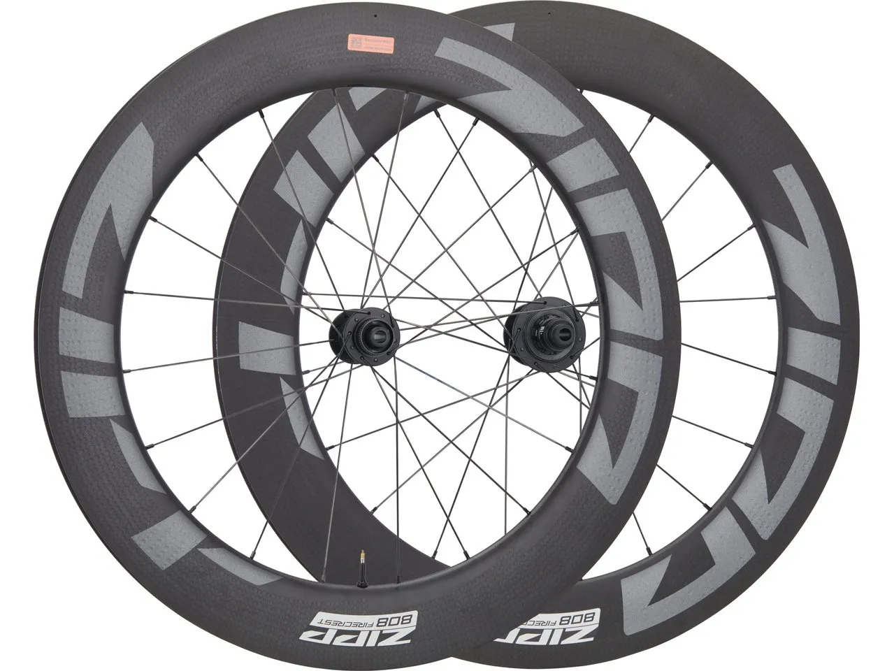 ZIPP 808 Firecrest® Carbon Tubeless Disc Center Lock Laufradsatz Mod. 2023, Schwarz, 28" Satz (VR 12 x 100 + HR 12 x 142) Shimano