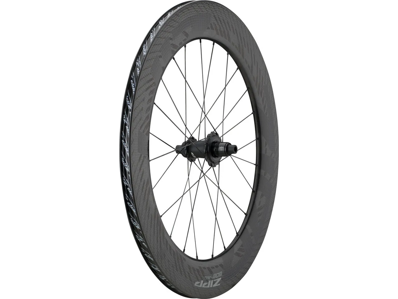 ZIPP 808 NSW Carbon Clincher Tubeless Disc Center Lock Laufrad, Matte black-gloss black, 28" HR 12 x 142 SRAM XDR ZIPP 808 NSW Carbon Clincher Tubeless Disc Center Lock Laufrad, Matte black-gloss black, 28" HR 12 x 142 SRAM XDR