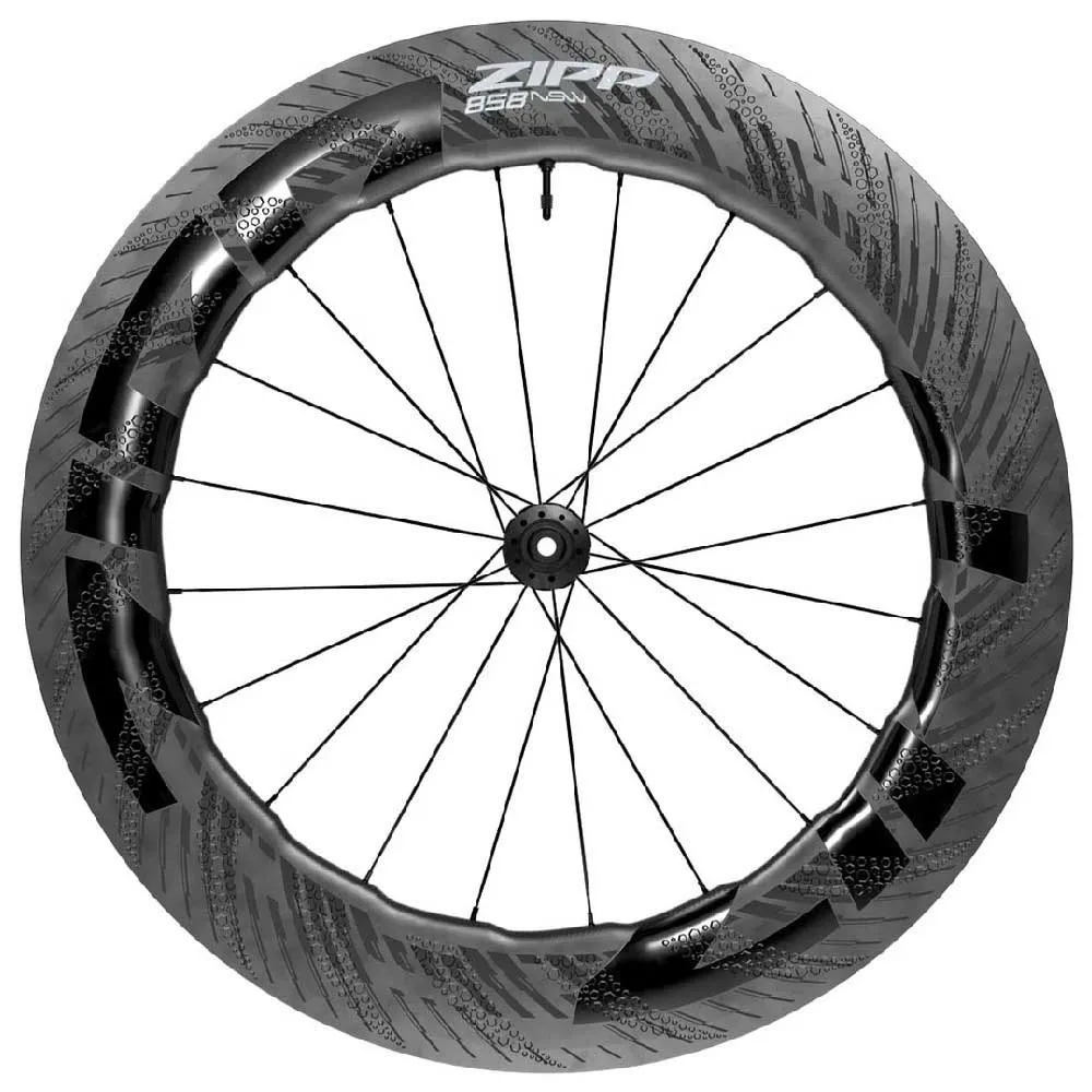ZIPP 858 Nsw Cl Disc Tubeless Rennrad-vorderrad, Black, 12 x 100mm ZIPP 858 Nsw Cl Disc Tubeless Rennrad-vorderrad, Black, 12 x 100mm