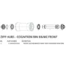 ZIPP Linke Endkappe Für Cognition Hinterradnaben, Black, One Size