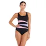 Zoggs Sumatra Adjustable Scoopback Badeanzug female, Black / pink / lilac