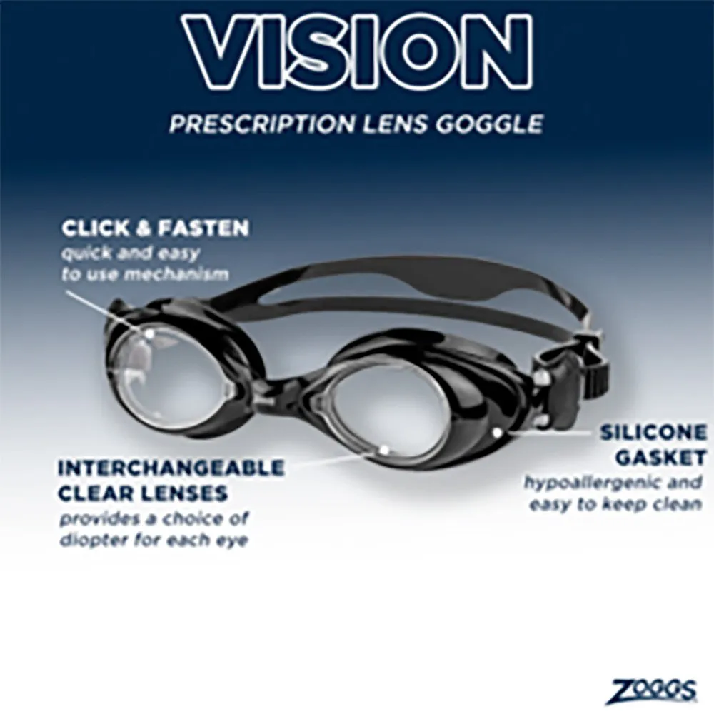 Zoggs Vision Schwimmbrille Mit Spiegelglas, Black black / clear, One Size Zoggs Vision Schwimmbrille Mit Spiegelglas, Black black / clear, One Size