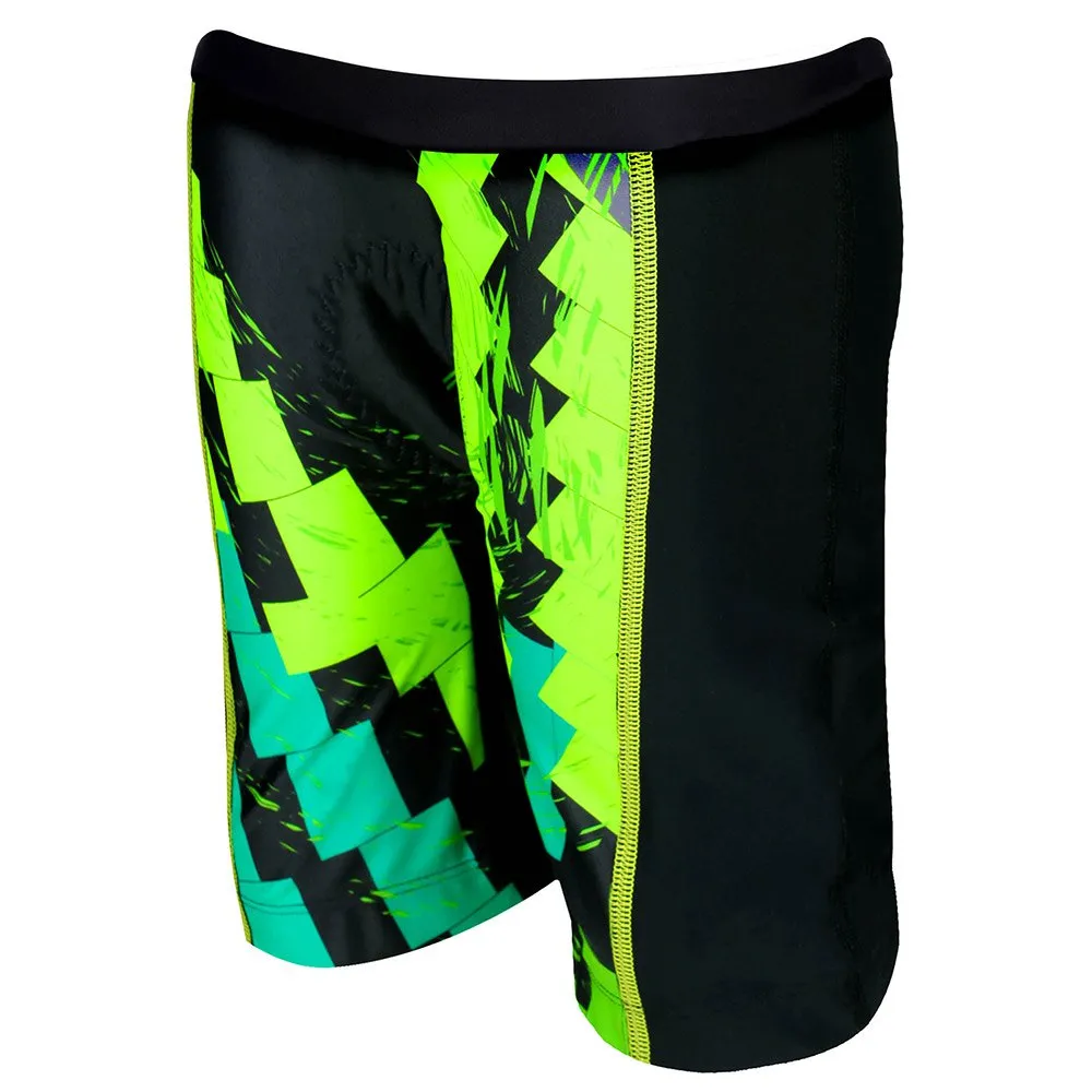 Zone3 Adventure Trisuit-shorts unisex, Black / green / yellow