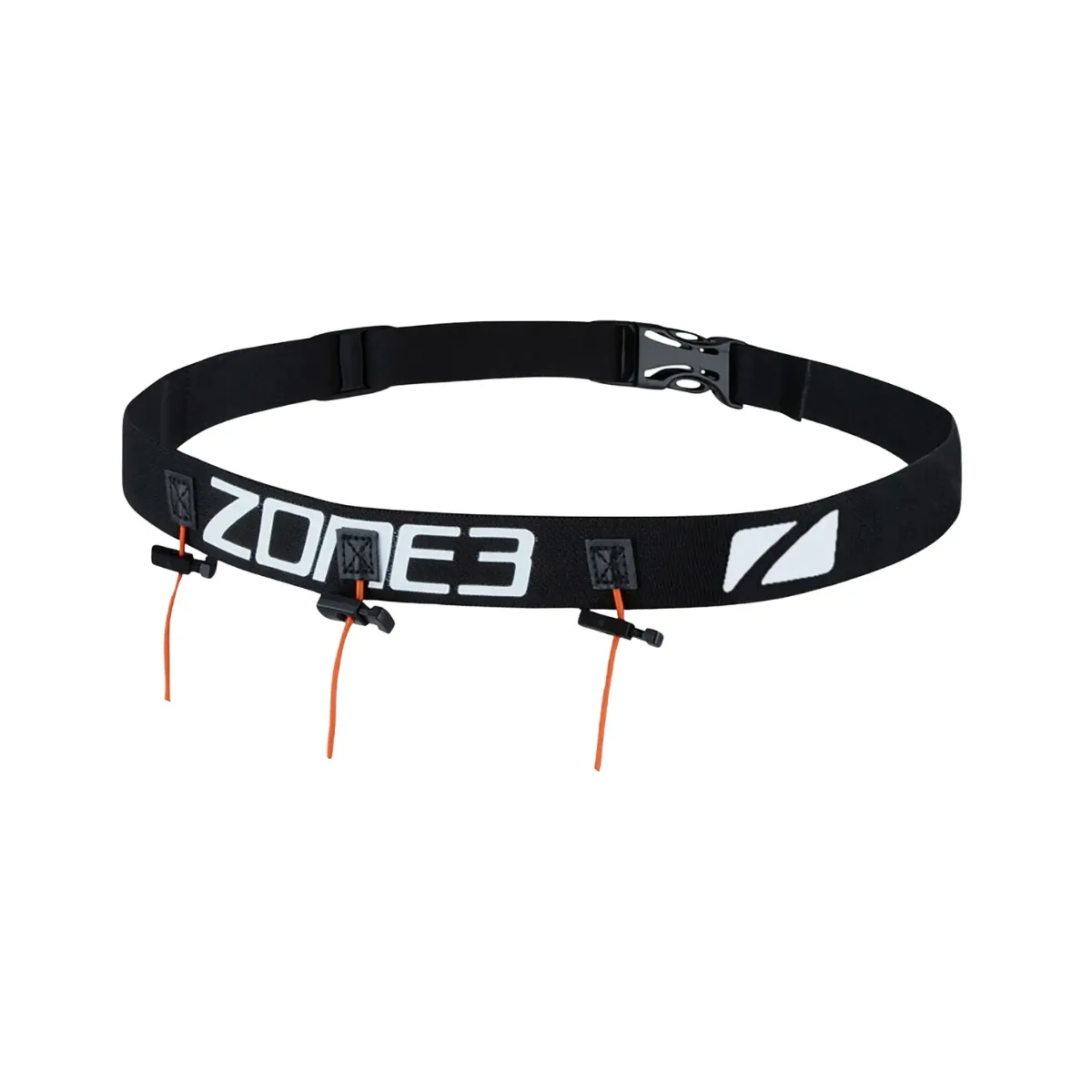 Zone3 Racebelt Gel Loops Startnummerngürtel, Schwarz orange
