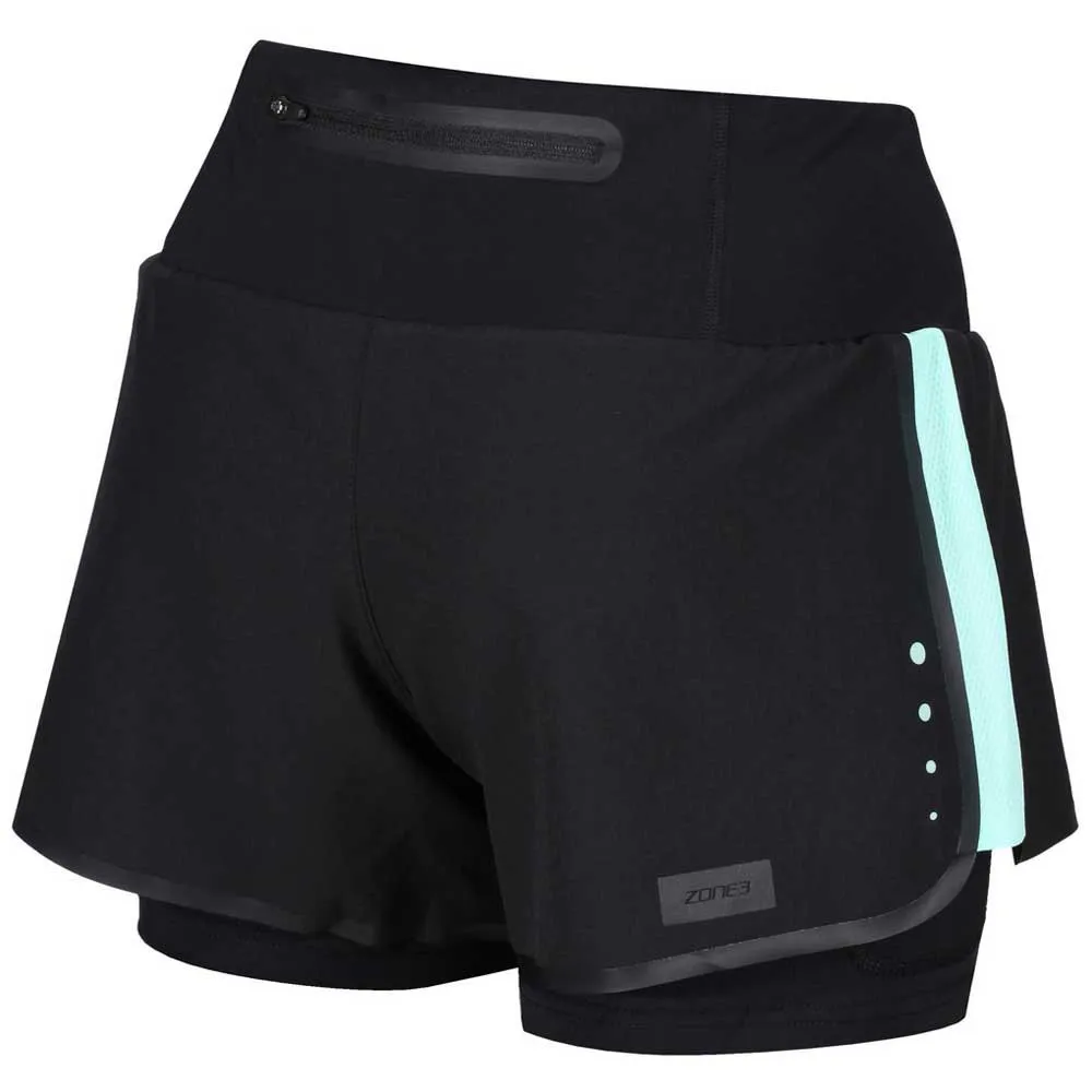 Zone3 Rx3 Compression 2 In 1 Kurze Hose female, Black / mint Zone3 Rx3 Compression 2 In 1 Kurze Hose female, Black / mint