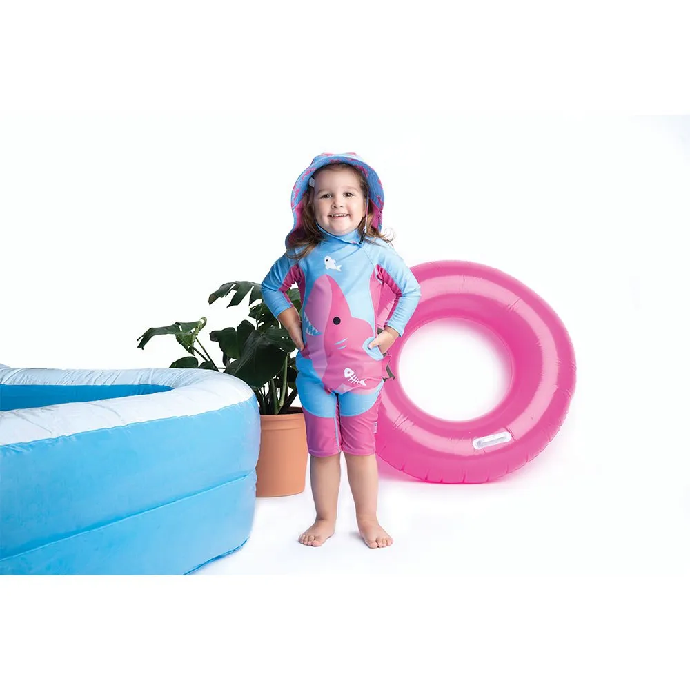 Zoocchini Hai Baby Langarm Badeanzug Upf 50, Pink, 6-12MON