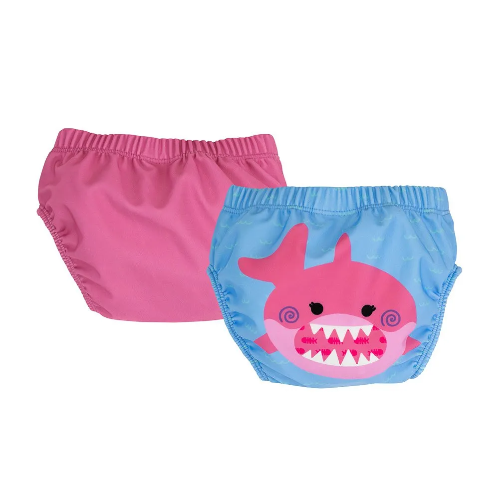 Zoocchini Haifisch-badeanzugwindel Upf 50 Einheiten, Pink, 6-12MON