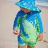 Zoocchini Krokodil Baby Langarm Badeanzug Upf 50, Multicolor, 6-12MON