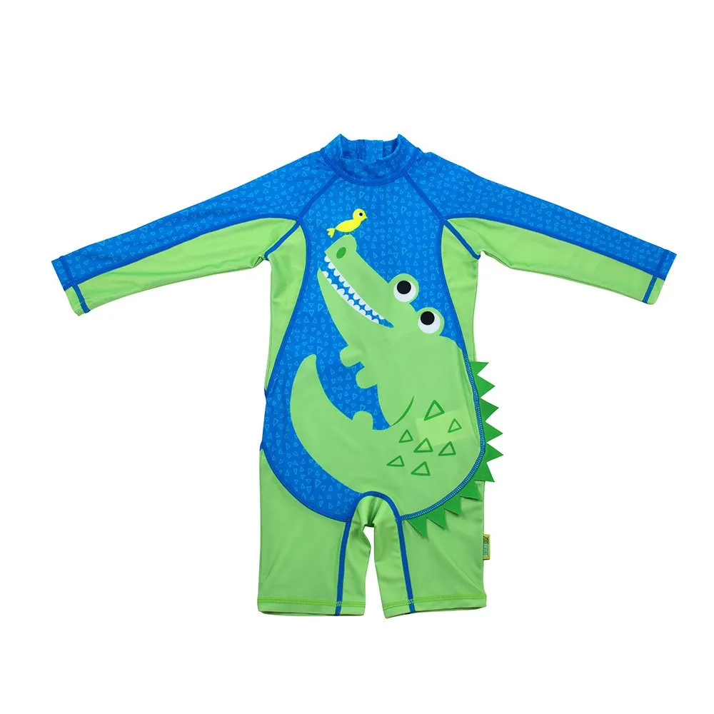 Zoocchini Krokodil Baby Langarm Badeanzug Upf 50, Multicolor, 6-12MON Zoocchini Krokodil Baby Langarm Badeanzug Upf 50, Multicolor, 6-12MON