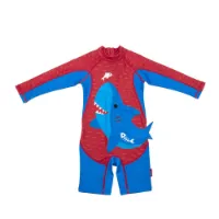 Zoocchini Langarm-badeanzug Für Babys Hai Upf 50