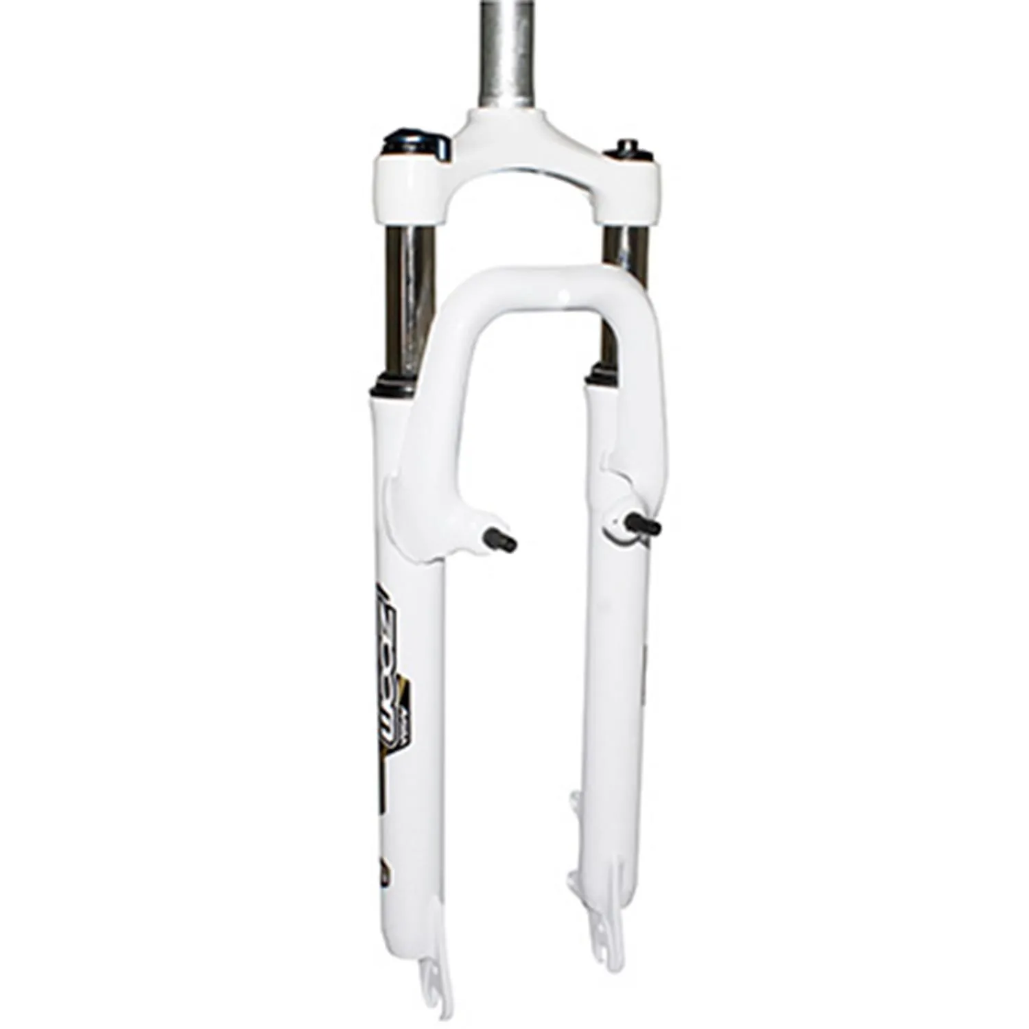 Zoom MTB-Gabel mit einstellbarer Feder - blockierbar deb. 60mm glatter Drehpunkt 285mm 1''1-8-28,6 außen kompatibel v-brake-disc 386MLO Unisex, weiß, Ø28.6mm x 27.5"