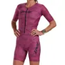 Zoot Aero Full Zip Digi Camo Kurzarm-trisuit female, Pink