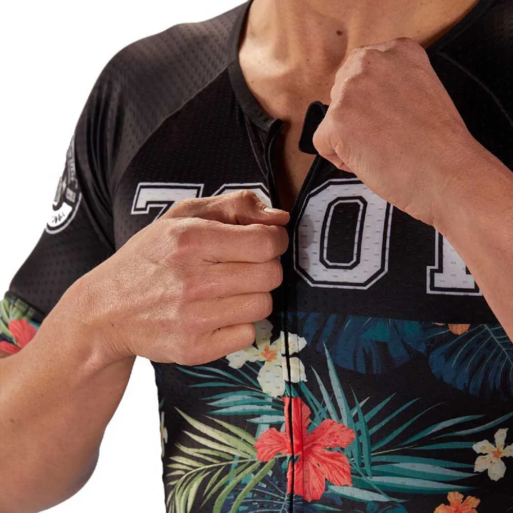 Zoot Ltd Aero 83 19 Kurzarm-radtrikot, Black / flowers Zoot Ltd Aero 83 19 Kurzarm-radtrikot, Black / flowers
