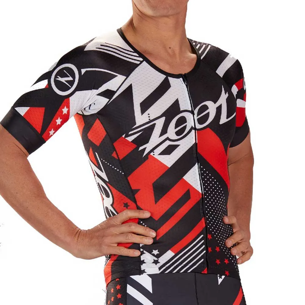 Zoot Ltd Aero Team 19 Kurzarm-radtrikot, Black / white / red, S