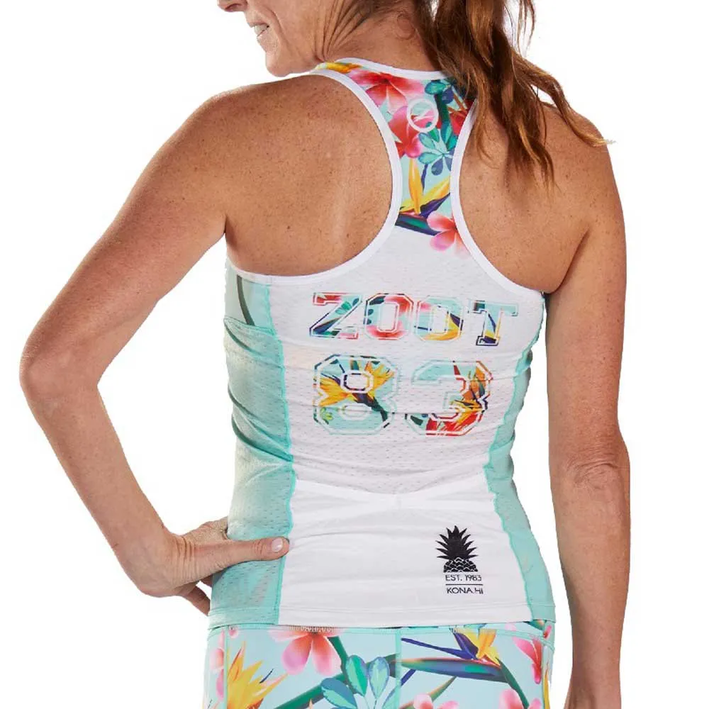 Zoot Ltd Racerback 83 19 Ärmelloses Trikot, Green / flowers Zoot Ltd Racerback 83 19 Ärmelloses Trikot, Green / flowers