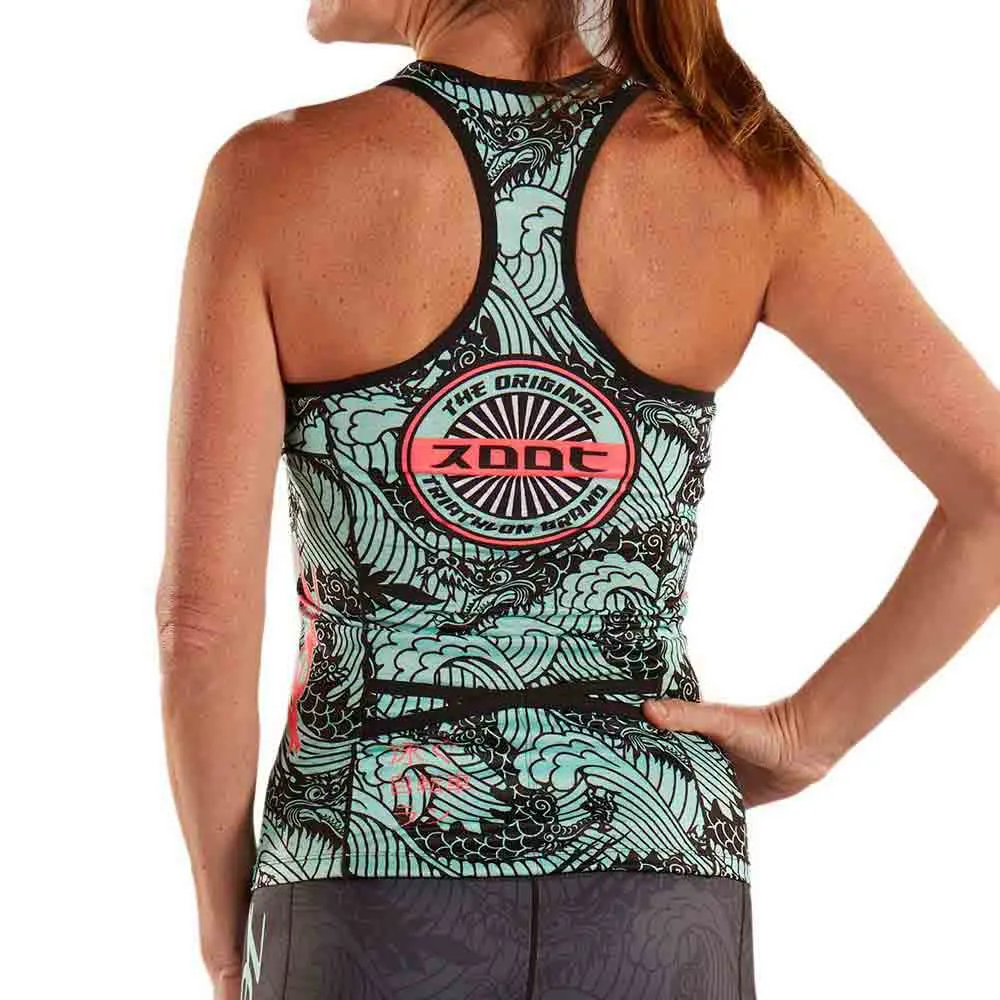Zoot Ltd Racerback Tokyo Ärmelloses Trikot, Black / green, XXL Zoot Ltd Racerback Tokyo Ärmelloses Trikot, Black / green, XXL