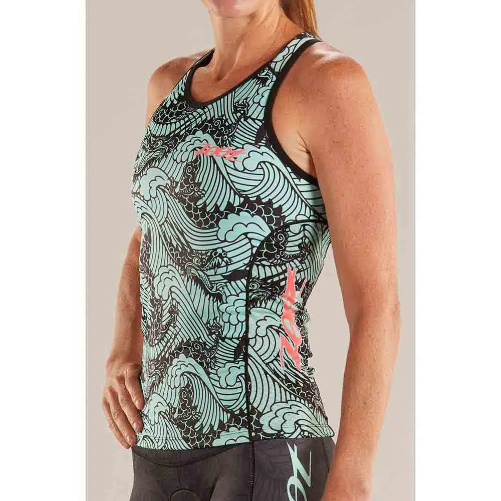 Zoot Ltd Racerback Tokyo Ärmelloses Trikot, Black / green, XXL Zoot Ltd Racerback Tokyo Ärmelloses Trikot, Black / green, XXL