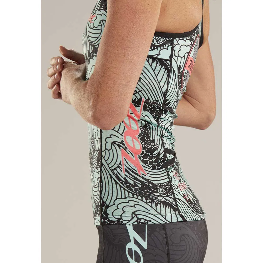 Zoot Ltd Racerback Tokyo Ärmelloses Trikot, Black / green, XXL Zoot Ltd Racerback Tokyo Ärmelloses Trikot, Black / green, XXL