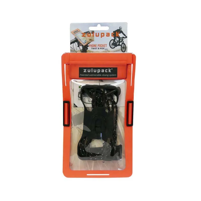 Zulupack Twist & Ride Lenkertelefonhalterung, Black / orange, One Size Zulupack Twist & Ride Lenkertelefonhalterung, Black / orange, One Size